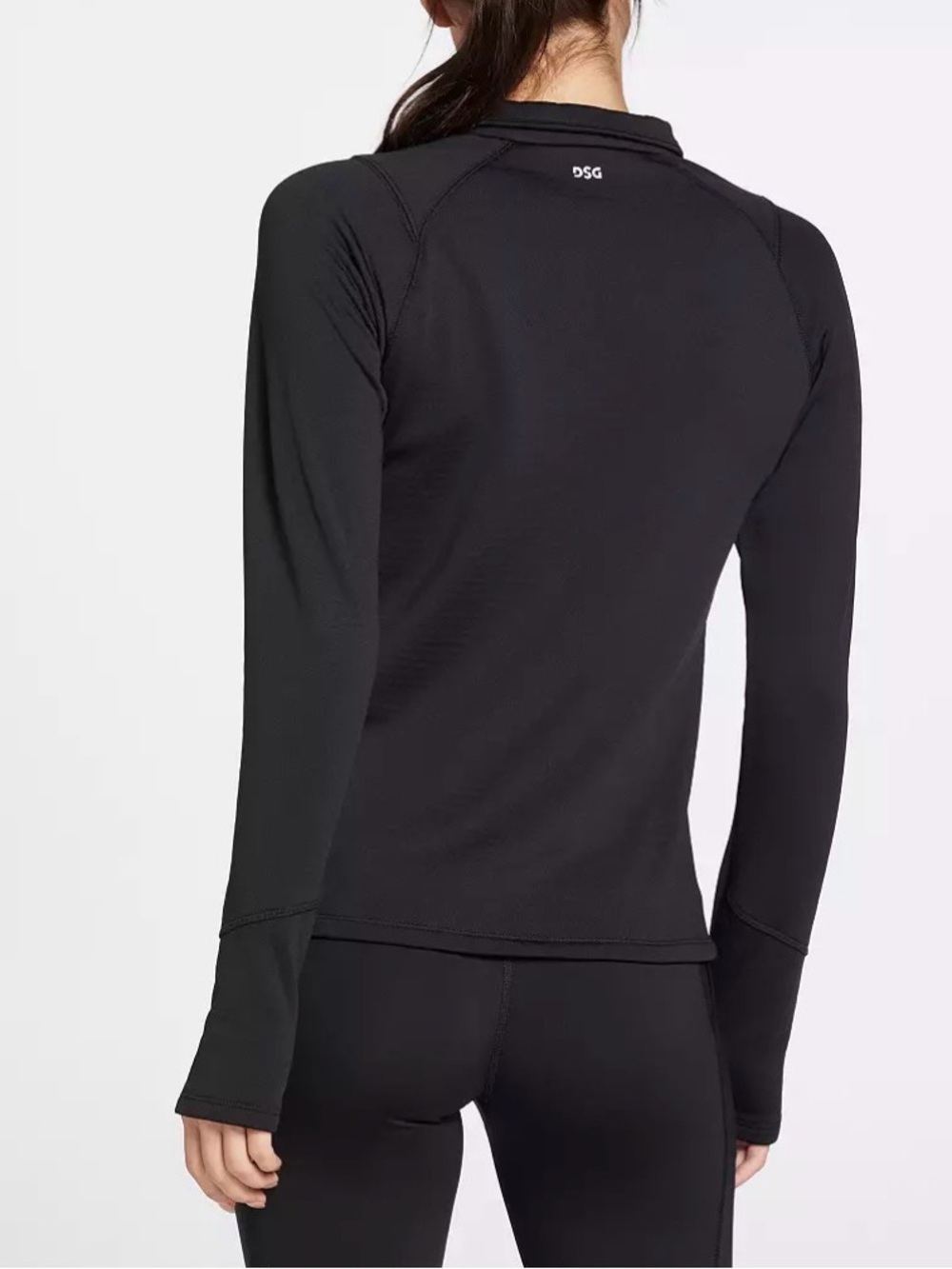 DSG Run Grid 1/4 Zip ~ Size Small ~ Pure Black - Picture 9 of 13